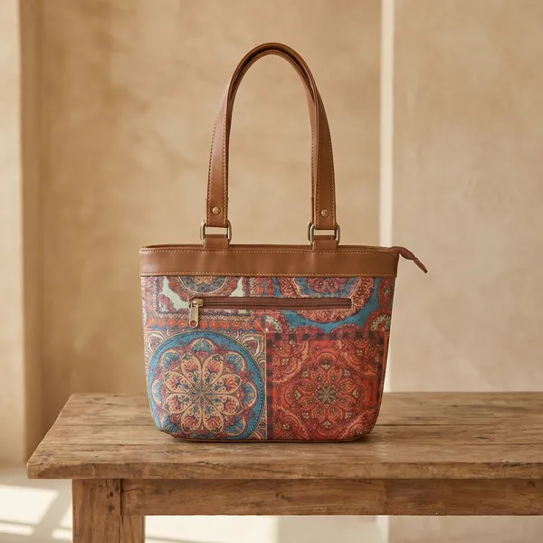 Brown_Printed_Fabric_Tote_Bag_For_Women