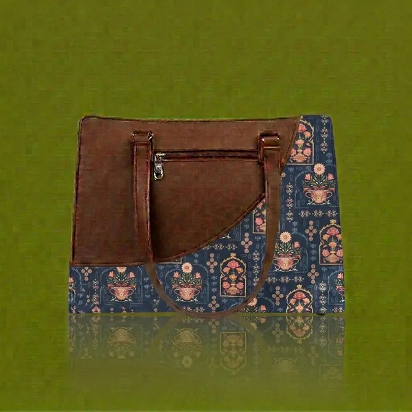 Brown_Synthetic_Leather_Printed_Tote_Bag_For_Women