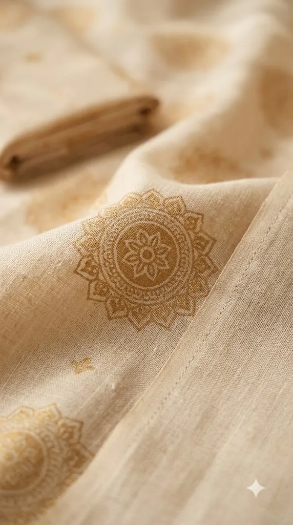 Cream_Printed_Saree_For_Women