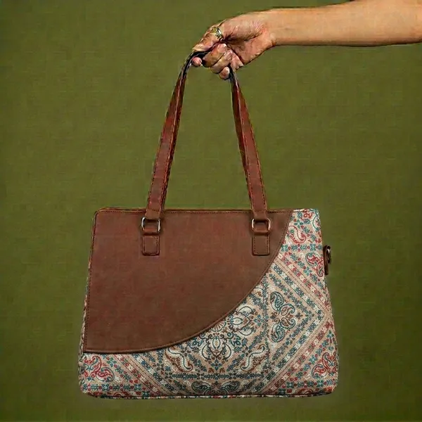 Brown_Printed_Fabric_Tote_Bag_For_Women