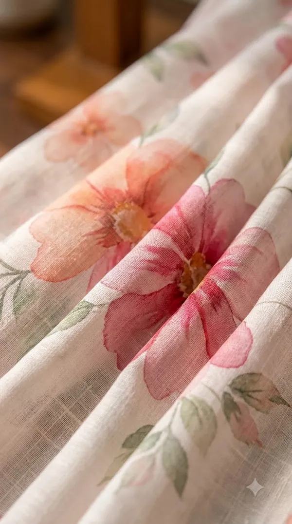 White_Floral_Print_Saree_For_Women