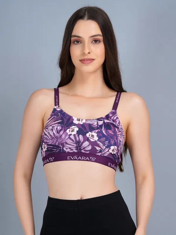 Purple_Nylon_Non-Padded_Non-Wired_Sports_Bra_For_Women