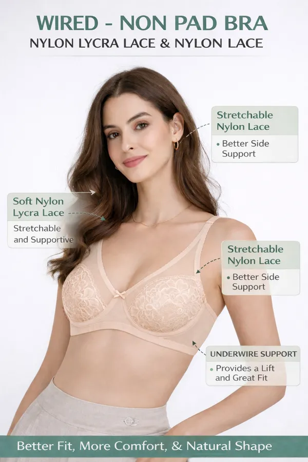 Beige_Nylon_Non-Padded_Wired_Bra_For_Women