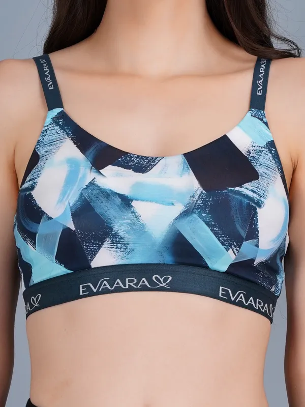 Blue_Nylon_Non-Padded_Non-Wired_Sports_Bra_For_Women