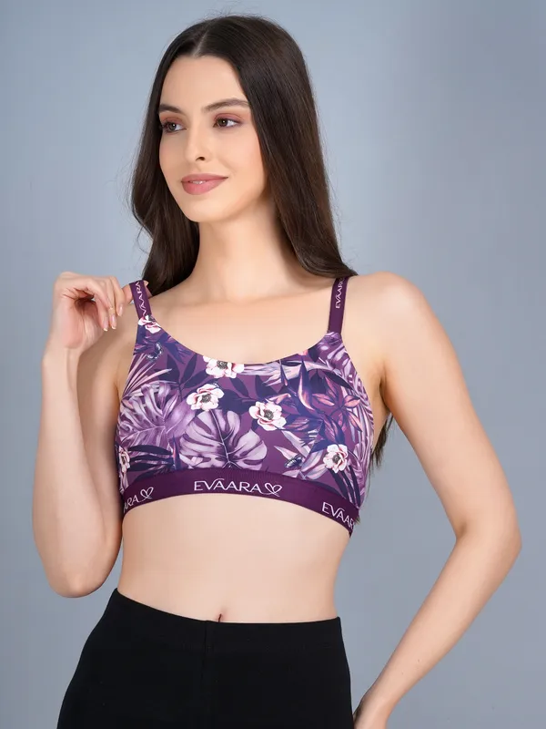 Purple_Nylon_Non-Padded_Non-Wired_Sports_Bra_For_Women