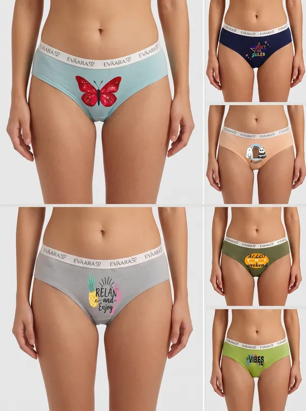 Multicolour_Cotton_Panty_For_Women_(Pack_Of_6)