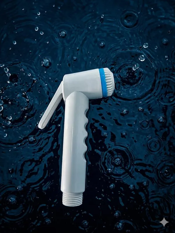 White_Polypropylene_Handheld_Bidet_Spray_For_Bathroom_Pack_Of_2