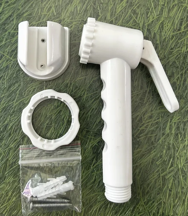 White_Polypropylene_Random_Copolymer_(Ppr/Pprc)_Handheld_Bidet_Spray_Set_For_Bathroom_Pack_Of_2