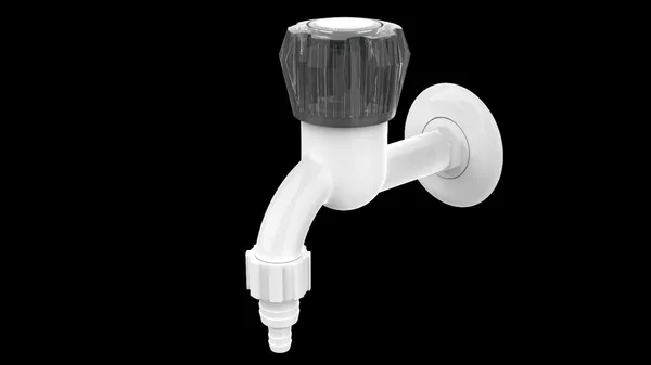 White_And_Black_Polypropylene_Random_Copolymer_(Ppr/Pprc)_Wall_Mounted_Bib_Tap_For_Bathroom_Pack_Of_2