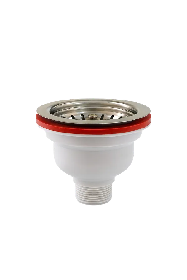 White_Abs_Drain_Strainer_Waste_Coupling_For_Bathroom_Pack_Of_4