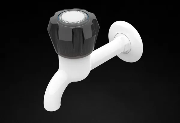 White_And_Black_Polypropylene_Random_Copolymer_(Ppr/Pprc)_Wall_Mounted_Plastic_Tap_For_Bathroom_Pack_Of_3