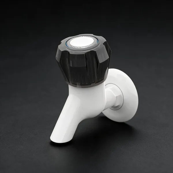 Black_And_White_Polypropylene_Random_Copolymer_(Ppr/Pprc)_Wall_Mounted_Bib_Tap_For_Bathroom_Pack_Of_3
