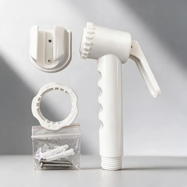 White_Polypropylene_Random_Copolymer_(Ppr/Pprc)_Handheld_Bidet_Spray_Set_For_Bathroom_Pack_Of_2
