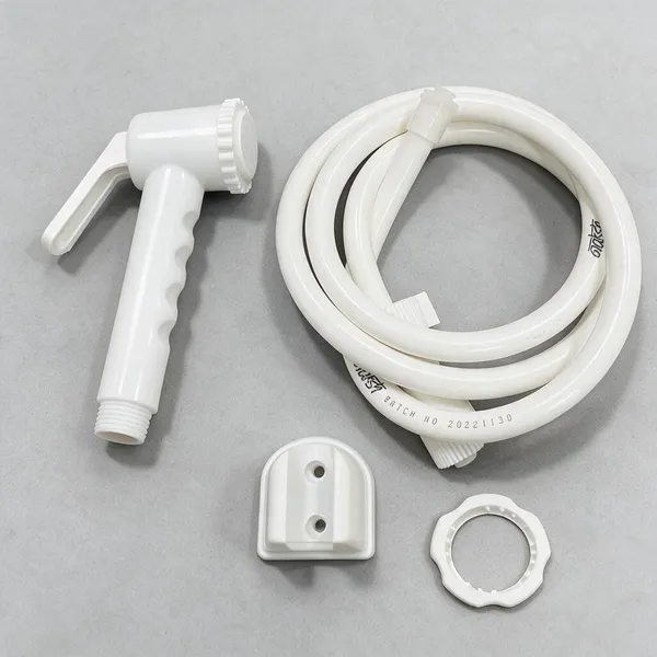 White_Pvc_Handheld_Bidet_Spray_Set_For_Bathroom_Pack_Of_2