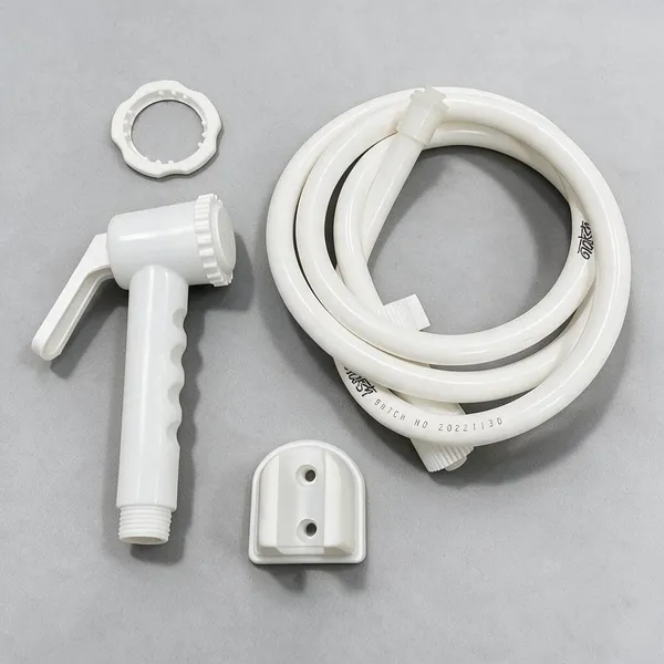 White_Pvc_Handheld_Bidet_Spray_Set_For_Bathroom_Pack_Of_2