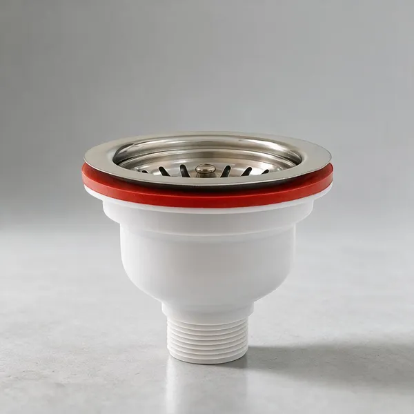 White_Abs_Drain_Strainer_Waste_Coupling_For_Bathroom_Pack_Of_4