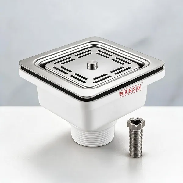 White_And_Silver_Stainless_Steel_+_Pvc_Floor_Drain_For_Bathroom
