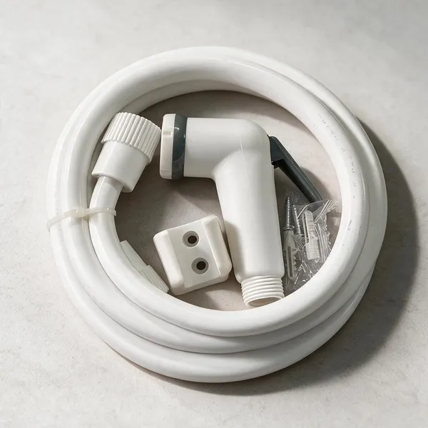 White_Pvc_Handheld_Bidet_Spray_Set_For_Bathroom_Pack_Of_2