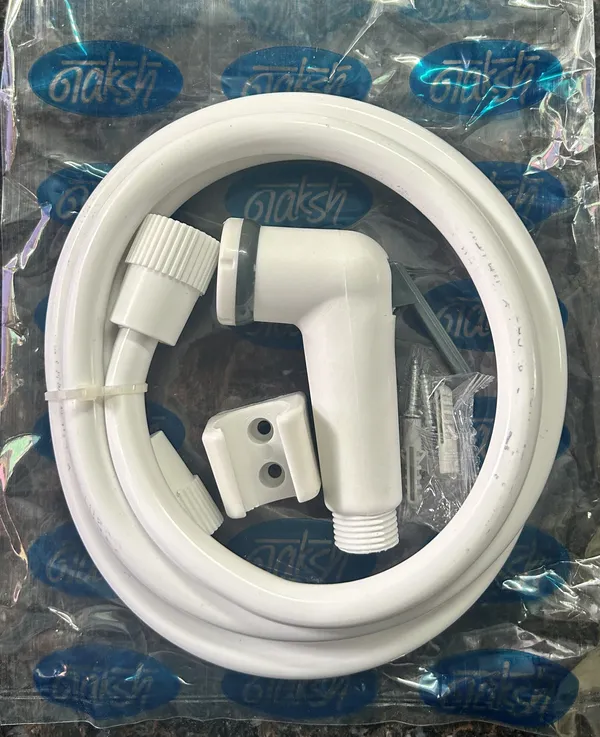 White_Pvc_Handheld_Bidet_Spray_Set_For_Bathroom_Pack_Of_2