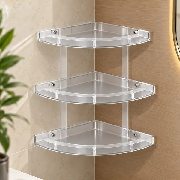 White_Polypropylene_Corner_Bathroom_Shelf_For_Bathroom
