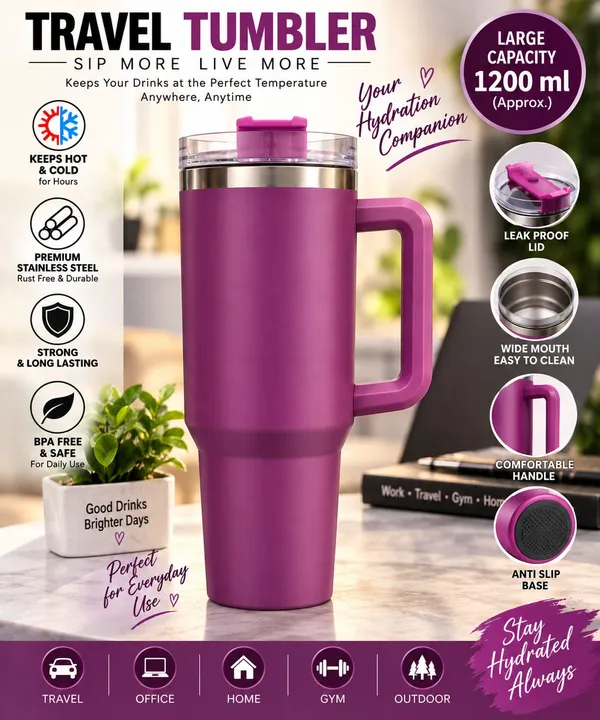 Premium_1200_ml_Travel_Tumbler_with_Handle,_Stainless_Steel_Inner,_Leak-Resistant_Sliding_Lid,_Hot_&_Cold_Drink_Cup_for_Home,_Office,_Gym_&_Travel_–_Purple