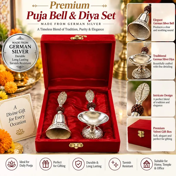 Premium_German_Silver_Puja_Bell_&_Diya_Set_with_Rudraksha__WITH_RED_VELVET_BOX