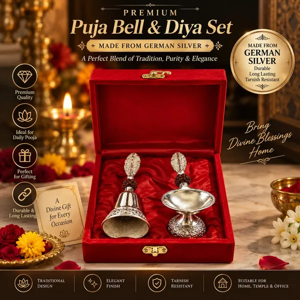 Premium_German_Silver_Puja_Bell_&_Diya_Set_with_Rudraksha__WITH_RED_VELVET_BOX