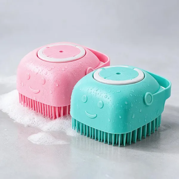 Silicone_Body_Scrubber_With_Soap_Dispenser_Brush_(Pack_Of_2)