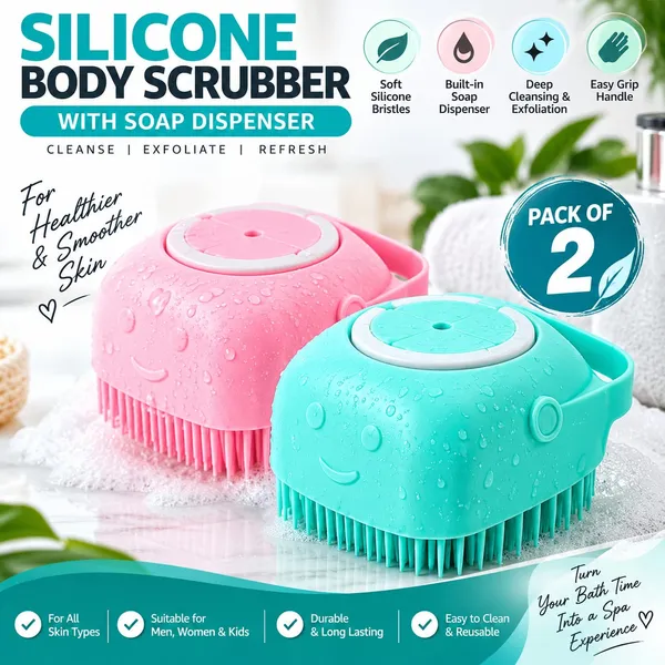 SILICONE_BODY_SCRUBBER_WITH_SOAP_DISPENSER_BRUSH_(PACK_OF_2)