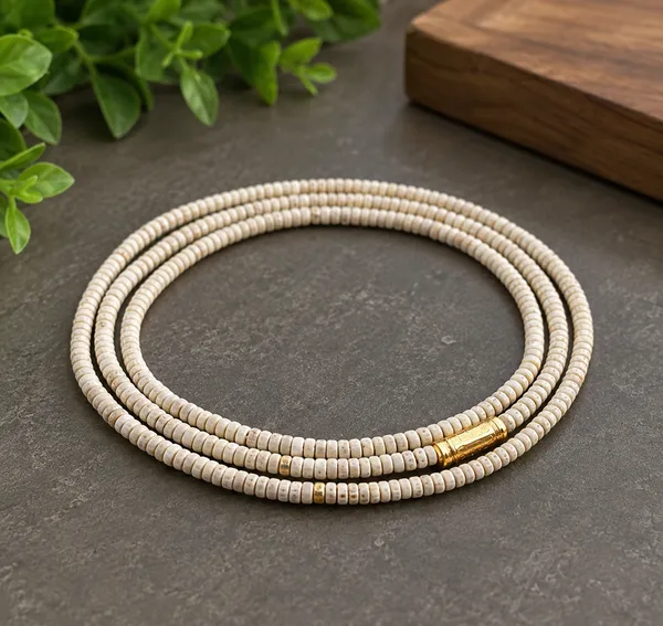 Cream_Tulsi_Beads_3Mm_Mala_For_Devotional_Use