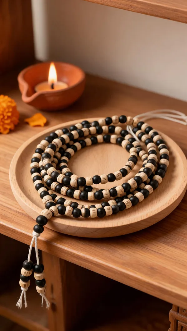 Malawale_Black_Natural_Wood_Tulsi_Karungali_Mala