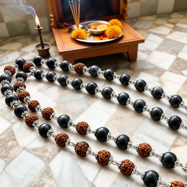 Black_Rudraksha_Karungali_Silver_Capping_Beads_Mala