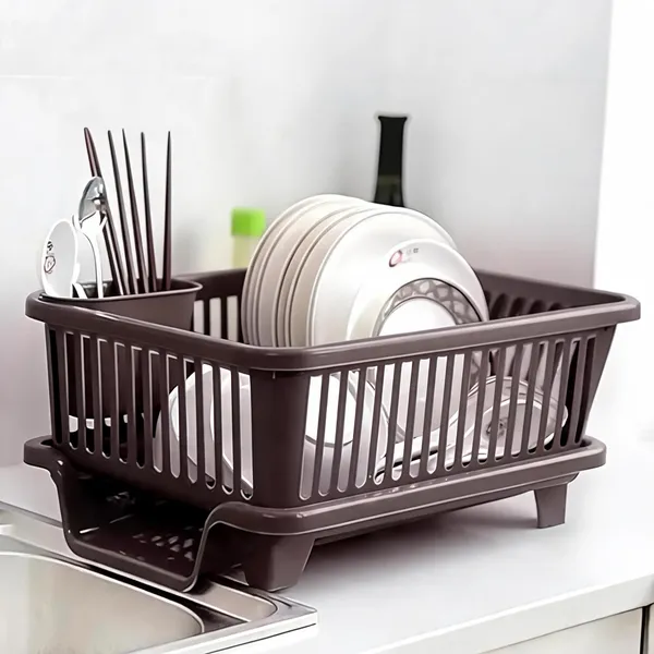 Brown_Plastic_Countertop_Dish_Drying_Rack_With_Cutlery_Holder