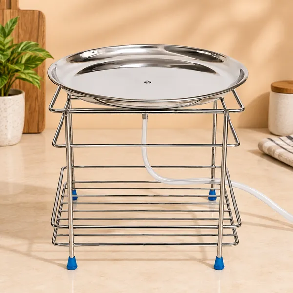 Stainless_Steel_Matka_Stand_With_Drain_Pipe