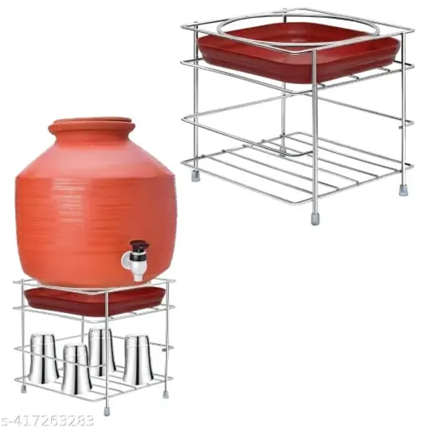 Stainless_Steel_Traditional_Matka_Stand_With_Tray