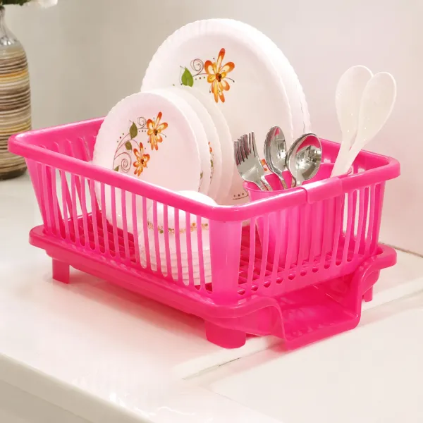 Pink_Plastic_Kitchen_Dish_Drying_Rack