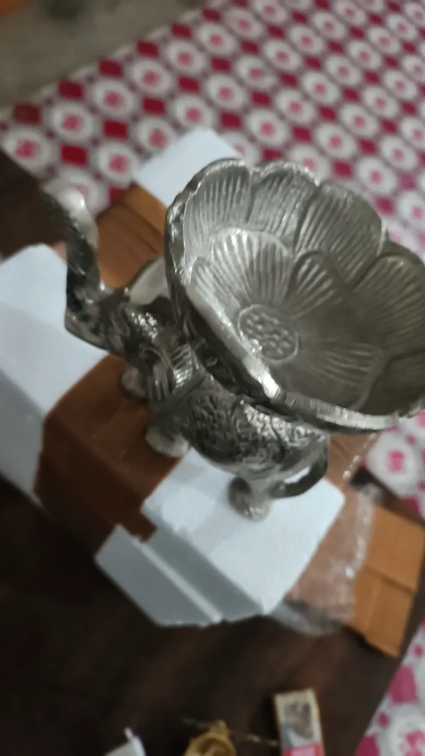 Metallic_Elephant_Floral_Bowl_Decorative_Showpiece
