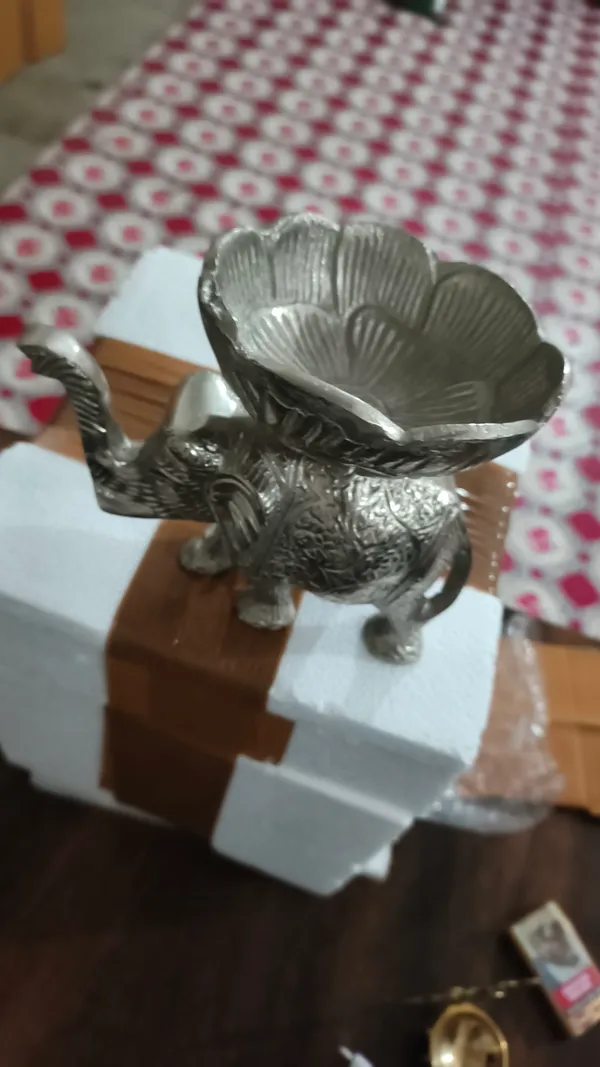 Metallic_Elephant_Floral_Bowl_Decorative_Showpiece