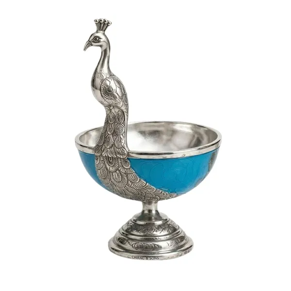 Aluminium_Decorative_Peacock_Bowl_With_Velvet_Gift_Box_Handcrafted_Serving_Bowl_Blue_Enamel_Finish_Home_Decor_Gift_Item