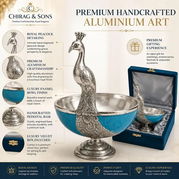 Aluminium_Decorative_Peacock_Bowl_With_Velvet_Gift_Box_Handcrafted_Serving_Bowl_Blue_Enamel_Finish_Home_Decor_Gift_Item