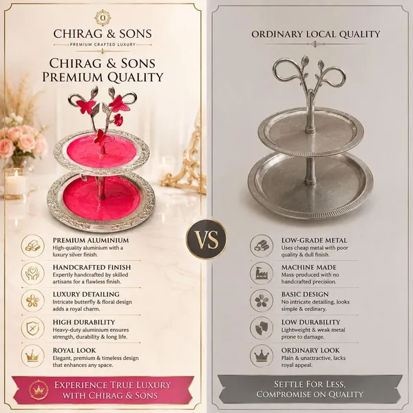 2_Tier_Decorative_Serving_Tray_Stand_With_Butterfly_Design_Metal_Enamel_Finish_Serving_Platter_For_Cupcakes_Sweets_Dry_Fruits_Snacks_Tea_Parties_Home_Decor_Gifting