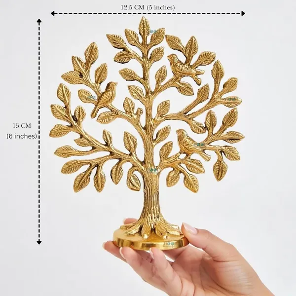 Pure_100_Brass_Kalpvriksh_Tree_With_Birds_Kalpavriksha_Tree_Of_Life_Showpiece_For_Table_Decor_5_9_Inch_Kalpvriksha_Vastu_Fengshui_Decor_Home_Puja_Temple_Ornament_Good_Luck_Gift_4