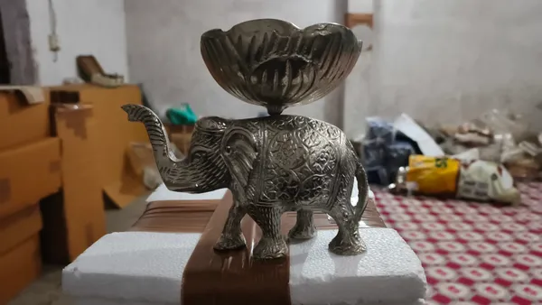 Metallic_Elephant_Floral_Bowl_Decorative_Showpiece