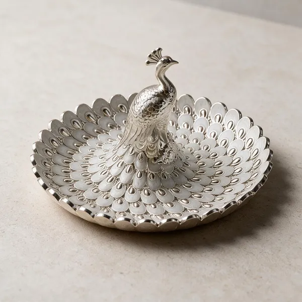 Metal_Peacock_Design_Decorative_Pooja_Thali