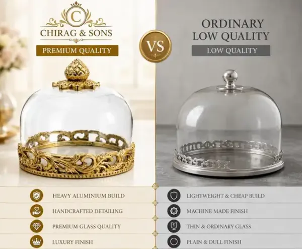 Aluminium_Decorative_Display_Dome_With_Transparent_Cover_Multipurpose_Serving_Display_Stand_Gold_Finish