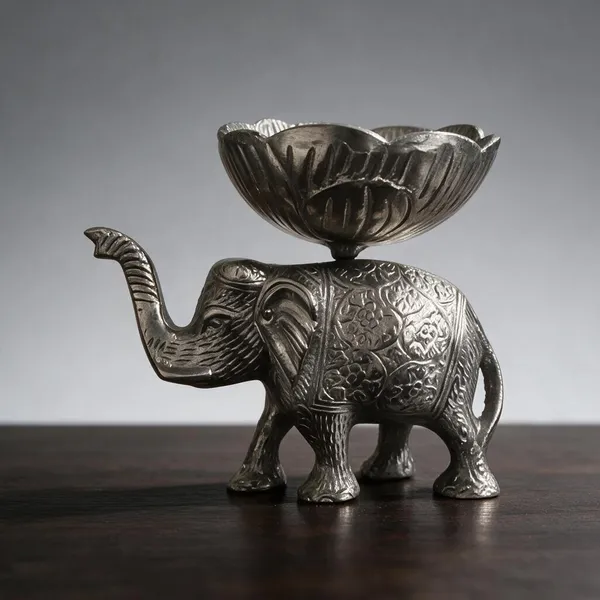 Metallic_Elephant_Floral_Bowl_Decorative_Showpiece