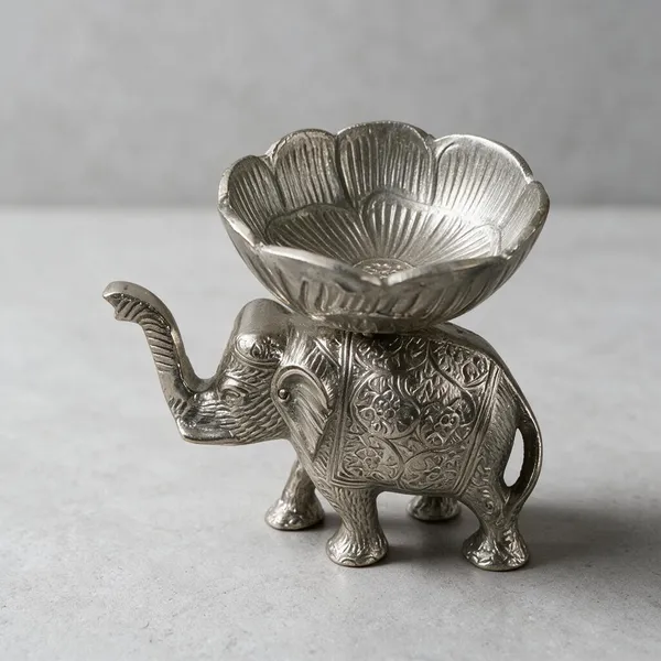 Metallic_Elephant_Floral_Bowl_Decorative_Showpiece