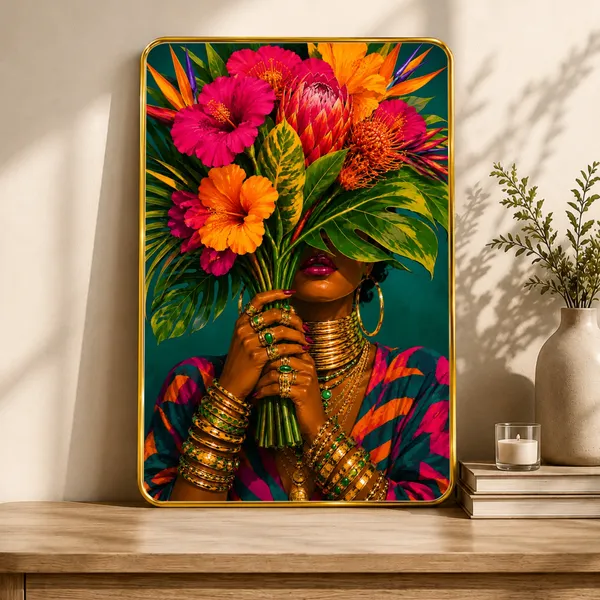 Tropical_Floral_Portrait_Print_Framed_Wall_Art