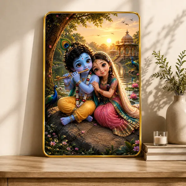 Gold_Tone_Spiritual_Radha_Krishna_Framed_Wall_Art