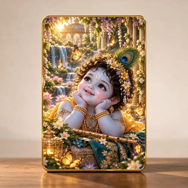 Decorative_Religious_Bal_Krishna_Floral_Wall_Art